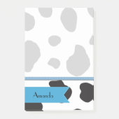 Post-it® Impression De Vache, Spots De Vache, Noir Et Blanc (Devant)