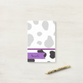 Post-it® Impression De Vache, Spots De Vache, Noir Et Blanc (Sur un bureau)