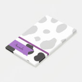 Post-it® Impression De Vache, Spots De Vache, Noir Et Blanc (Incliné)