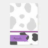 Post-it® Impression De Vache, Spots De Vache, Noir Et Blanc (Devant)