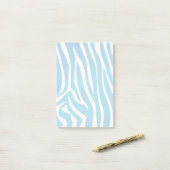 Post-it® Impression en bleu et blanc Zebra (Sur un bureau)