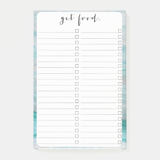 Post-it® Impression en pierre de granit turquoise (Devant)