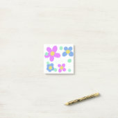 Post-it® Impression florale des points mods (Sur un bureau)