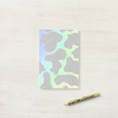 Post-it® Impression noire et arc-en-ciel de vache (Sur un bureau)