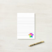 Post-it® Imprimé graphique patte de chien Tie Dye doublé (Sur un bureau)