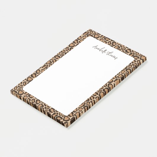 Post-it® Imprimé Léopard Monogrammé (Incliné)