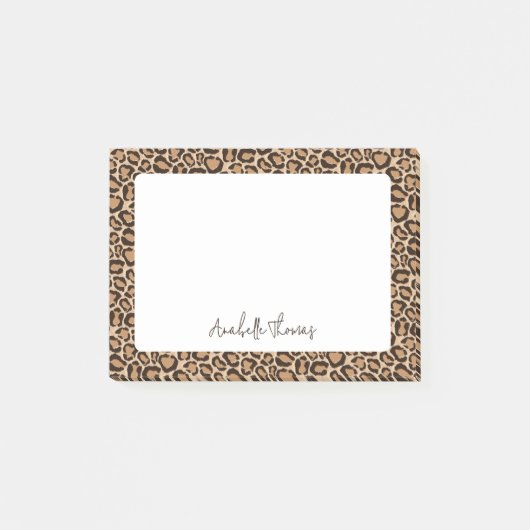 Post-it® Imprimé Léopard Monogrammé (Devant)