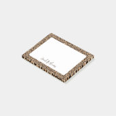 Post-it® Imprimé Léopard Monogrammé (Incliné)
