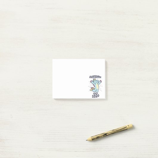 Post-it® Incroyable depuis 2020 - Licorne Anniversaire Enfa (Sur un bureau)