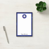 Post-it® Indigo Blue Space Galaxy Mandala Monogramme (Bureau)