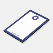 Post-it® Indigo Blue Space Galaxy Mandala Monogramme (Incliné)