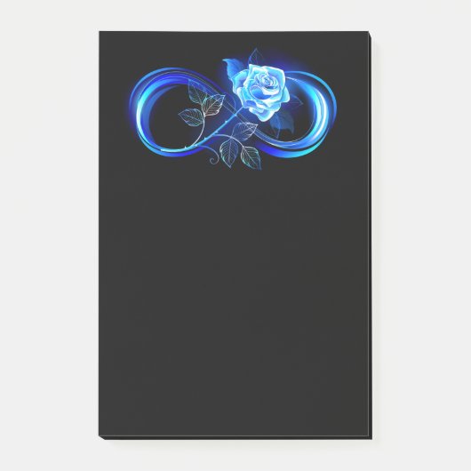 Post-it® Infini lumineux avec rose bleue (Devant)