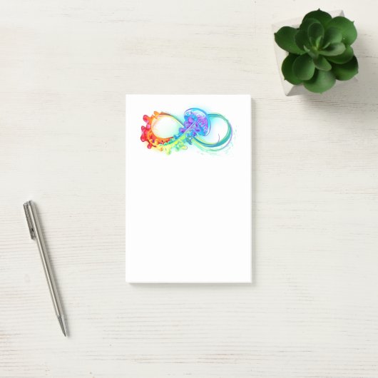 Post-it® Infinity avec Rainbow Jellyfish (Bureau)
