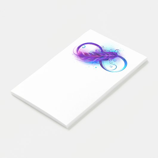 Post-it® Infinity with purple feather (Incliné)