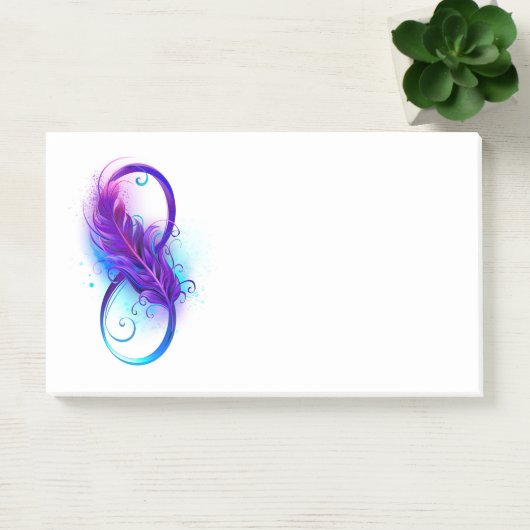 Post-it® Infinity with purple feather (Bureau)