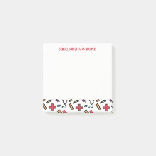 Post-it® Infirmière d'école personnalisée du bureau de