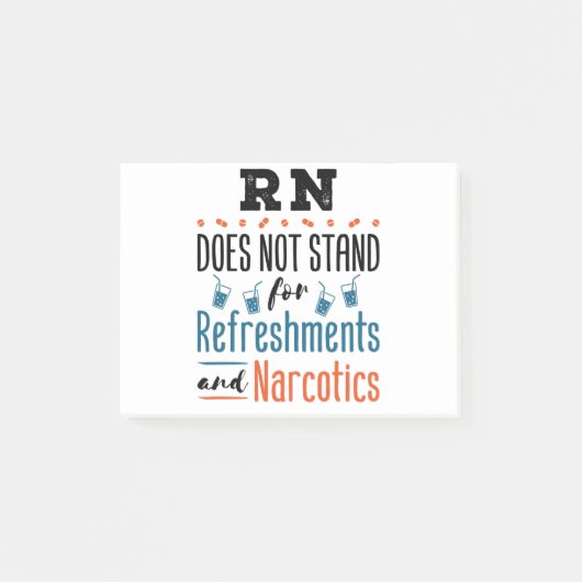 Post-it® Infirmière inscrite RN Non Rafraîchissements Stupé (Devant)