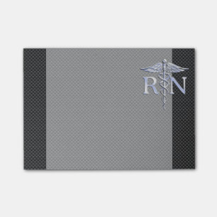 Post-it® Infirmière inscrite RN Silver Caduceus Snakes
