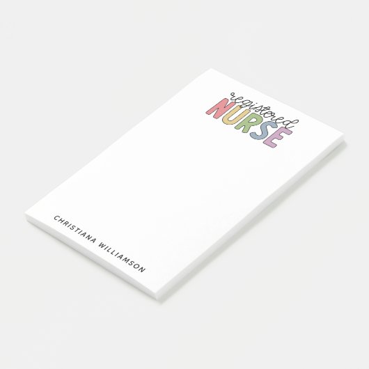Post-it® Infirmière inscrite sur mesure Colorful Graduation (Incliné)