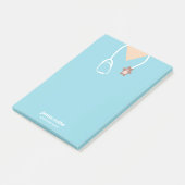 Post-it® Infirmière pédiatrique Blue Teddy Bear Scrubs (Incliné)