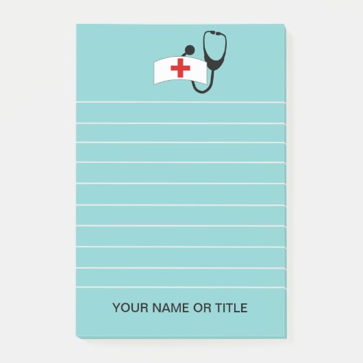Post-it® Infirmière personnalisée Stethoscope Médicale (Devant)