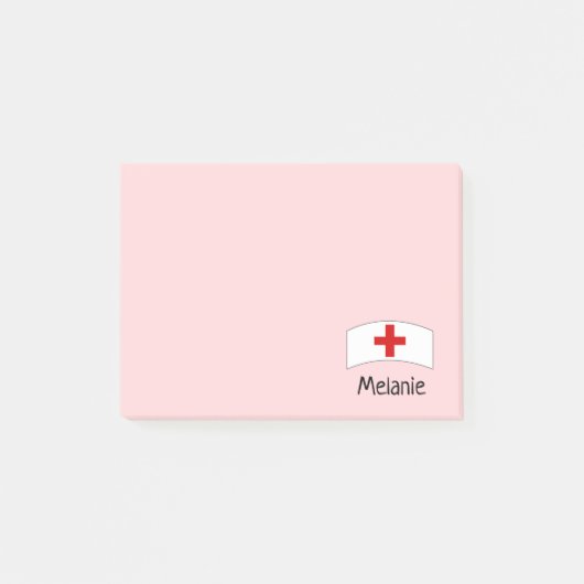 Post-it® Infirmière rose mignonne personnalisée (Devant)
