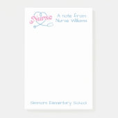 Post-it® Infirmière Stethoscope Coeur Notes personnalisées (Devant)