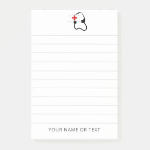 Post-it® Infirmière Stethoscope Médicale Nom personnalis