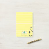 Post-it® Infirmières Casquette Stethoscope Médicale Jaune P (Sur un bureau)