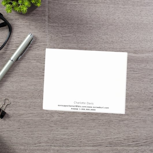 Post-it® Informations de contact commercial couleur de marq