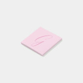 Post-it® Initial Letter Monogram Light Pink Plain Chic (Incliné)