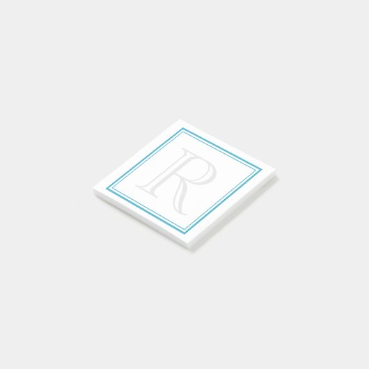 Post-it® Initiale de cadre d'Aqua (Incliné)