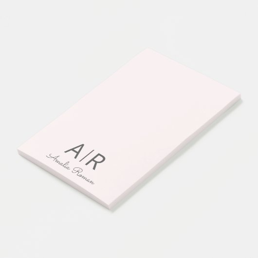 Post-it® Initiale minimale et personnalisée (Incliné)