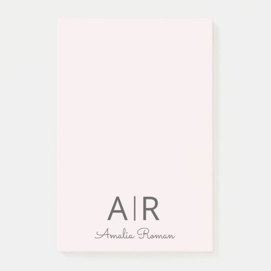 Post-it® Initiale minimale et personnalisée (Devant)