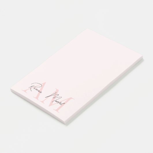 Post-it® Initiale minimale et personnalisée (Incliné)