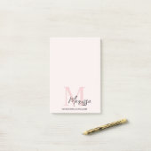 Post-it® Initiale minimale et personnalisée (Sur un bureau)