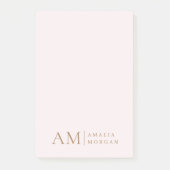 Post-it® Initiale minimale et personnalisée (Devant)