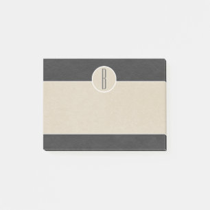 Post-it® Initiale Monogramme Rustique Kraft Marron & Gris M