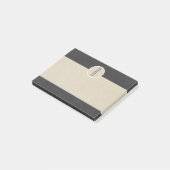 Post-it® Initiale Monogramme Rustique Kraft Marron & Gris M (Incliné)