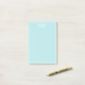 Post-it® Initiales Aqua (Sur un bureau)