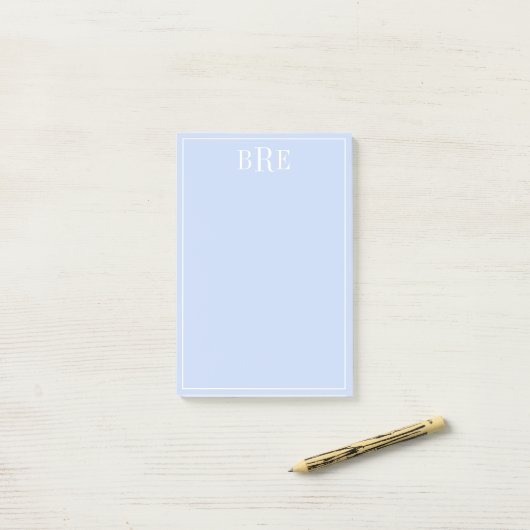 Post-it® Initiales Bleu (Sur un bureau)
