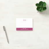 Post-it® Initiales de base propres blanc Fuchsia (Bureau)