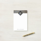 Post-it® Initiales de monogramme masculines pour le bois (Sur un bureau)