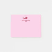 Post-it® Initiales de nettoyage minimes roses rouges (Devant)