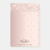 Post-it® Initiales du monogramme de parties scintillant en (Devant)
