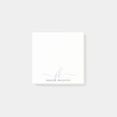 Post-it® Initiales du Monogramme moderne violet (Devant)