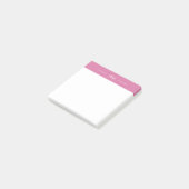 Post-it® Initiales du Monogramme rose de Fille moderne (Incliné)