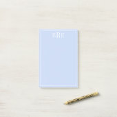 Post-it® Initiales en bleu (Sur un bureau)