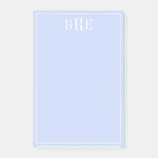 Post-it® Initiales en bleu (Devant)