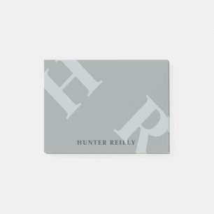 Post-it® Initiales et nom Gris Argent Rapide